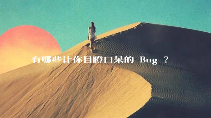有哪些让你目瞪口呆的 Bug ？